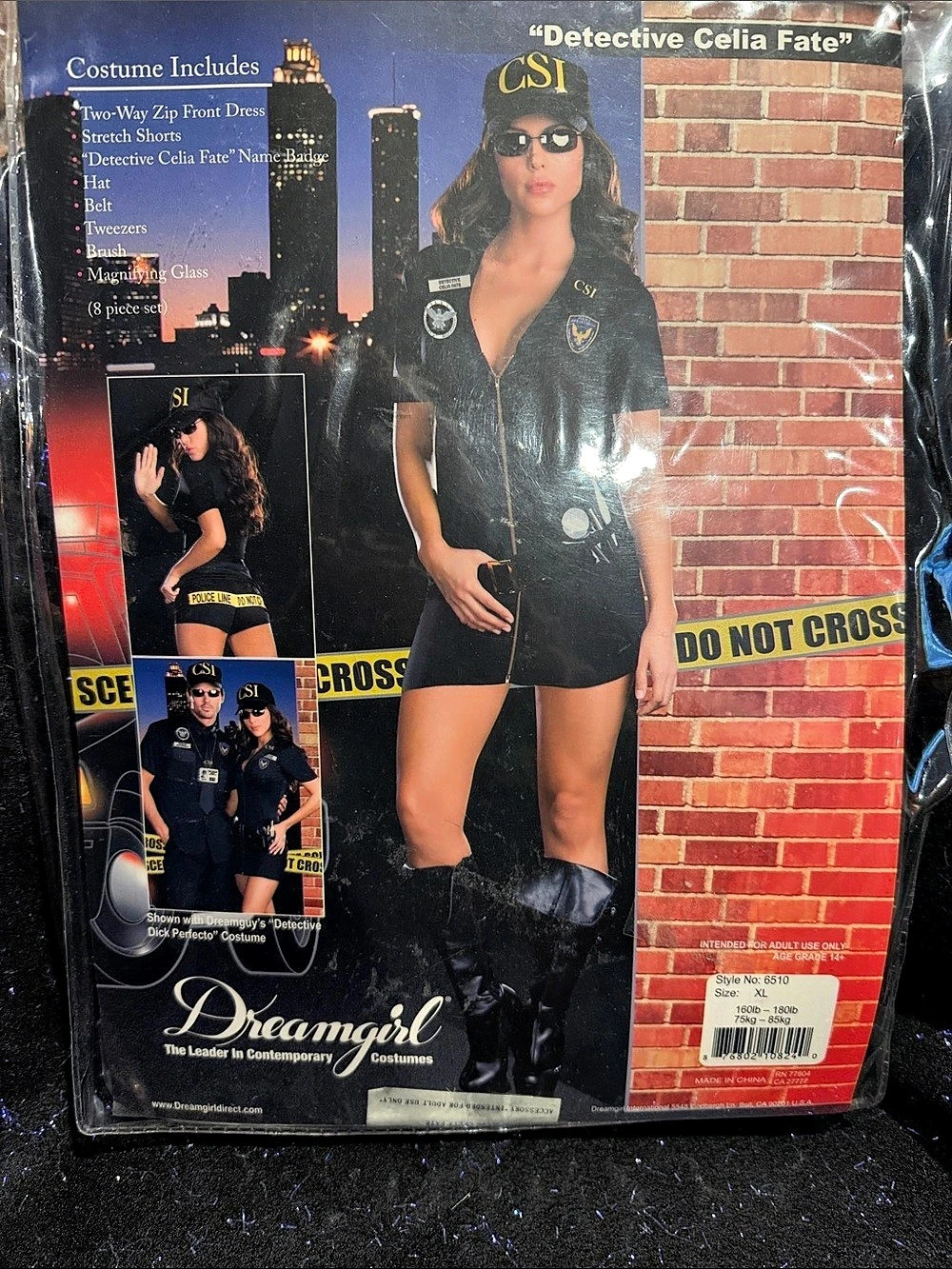 Dreamgirl Detective Celia Fate Costume Black